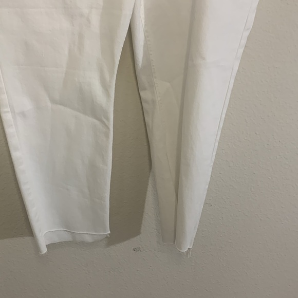 GAP women’s 34 Slim High Rise Stretch white raw hem Jeans summer - Picture 3 of 7